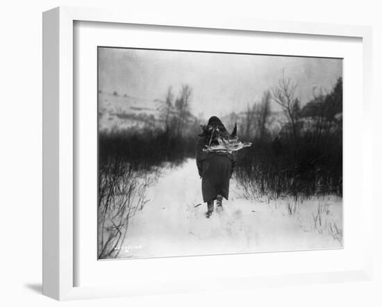 Going to Camp - Apsaroke-Edward S. Curtis-Framed Giclee Print