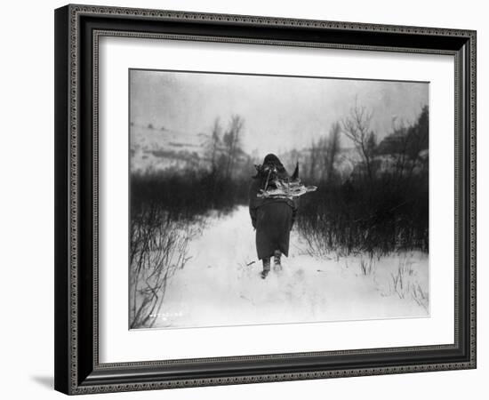 Going to Camp - Apsaroke-Edward S. Curtis-Framed Giclee Print