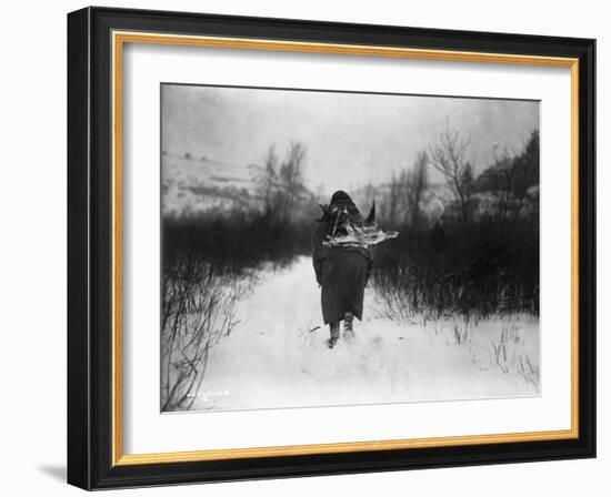 Going to Camp - Apsaroke-Edward S. Curtis-Framed Giclee Print