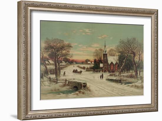 Going to Church, Christmas Eve-J. Hoover & Son-Framed Art Print