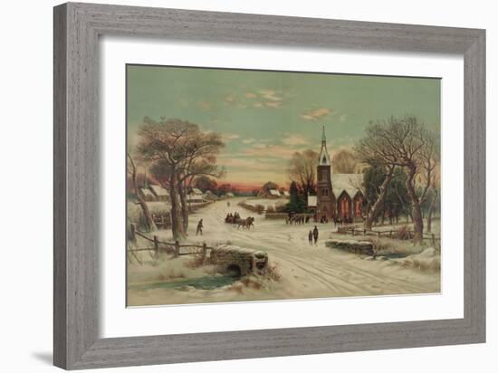 Going to Church, Christmas Eve-J. Hoover & Son-Framed Art Print