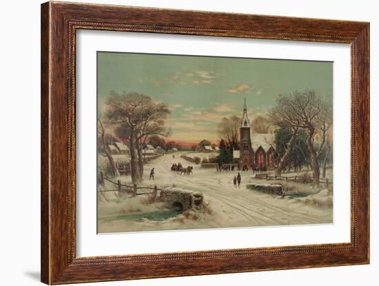 Going to Church, Christmas Eve-J. Hoover & Son-Framed Art Print