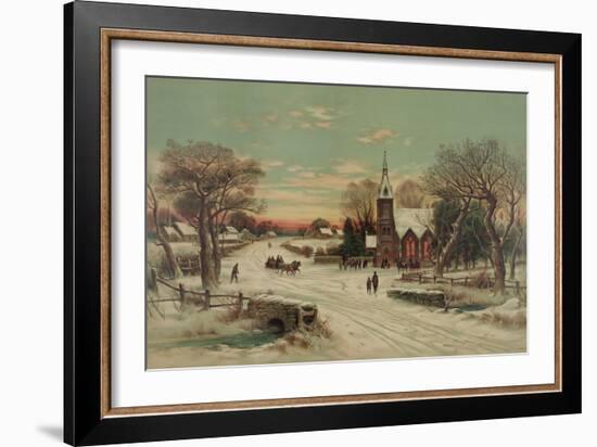 Going to Church, Christmas Eve-J. Hoover & Son-Framed Art Print