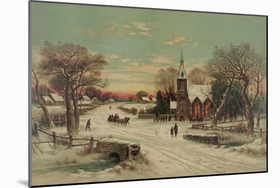 Going to Church, Christmas Eve-J. Hoover & Son-Mounted Art Print