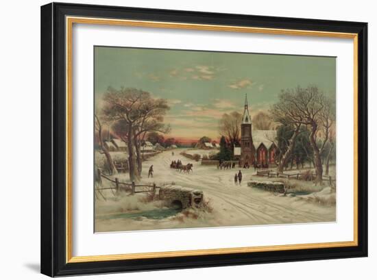 Going to Church, Christmas Eve-J. Hoover & Son-Framed Art Print