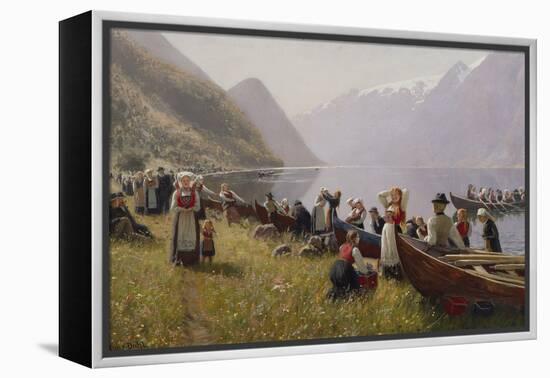 Going to Church in Hardanger-Hans Andreas Dahl-Framed Premier Image Canvas