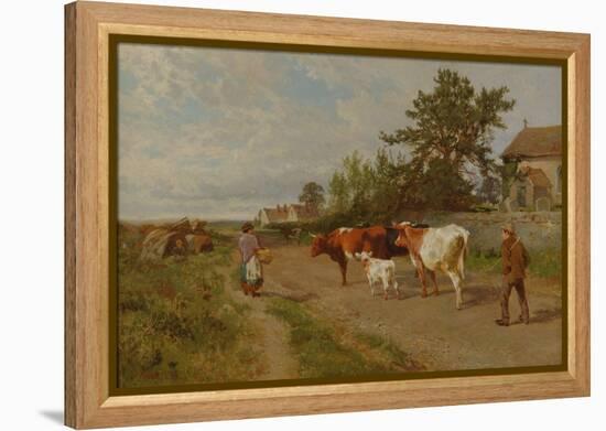 Going to Market, 1895 (Oil on Canvas)-Charles Collins-Framed Premier Image Canvas