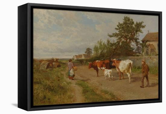 Going to Market, 1895 (Oil on Canvas)-Charles Collins-Framed Premier Image Canvas