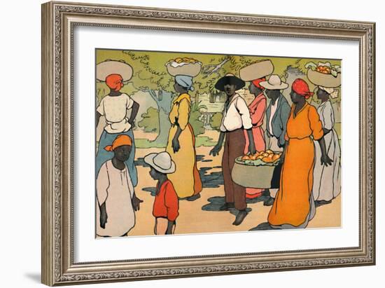 'Going to Market', 1912-Charles Robinson-Framed Giclee Print