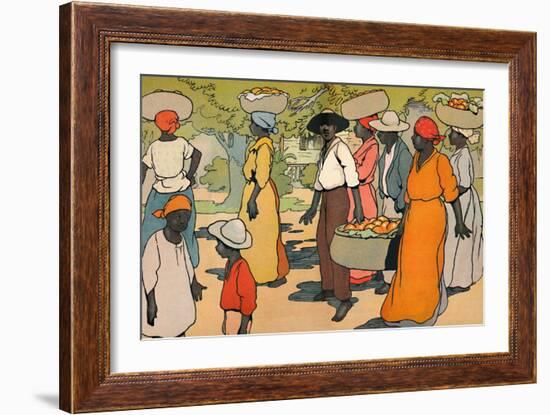 'Going to Market', 1912-Charles Robinson-Framed Giclee Print