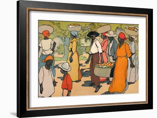 'Going to Market', 1912-Charles Robinson-Framed Giclee Print