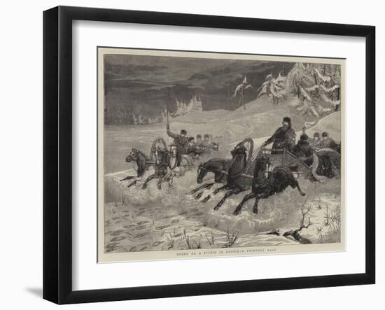 Going to Picnic in Russia, a Friendly Race-Samuel Edmund Waller-Framed Giclee Print