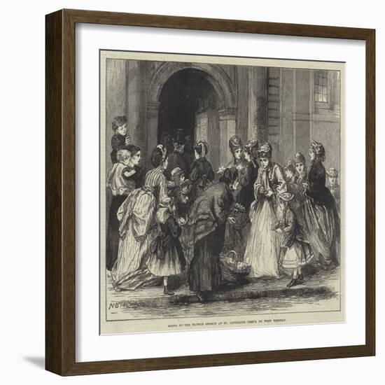 Going to the Flower Sermon at St Catherine Cree's, on Whit Tuesday-Alfred Walter Bayes-Framed Giclee Print