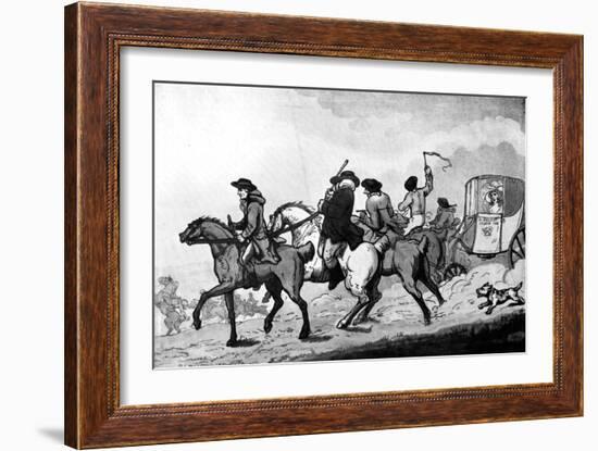 Going to the Races, Late 18th Century-Thomas Rowlandson-Framed Giclee Print
