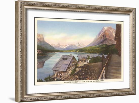 Going-to-the-Sun Chalets, Glacier Park, Montana-null-Framed Art Print