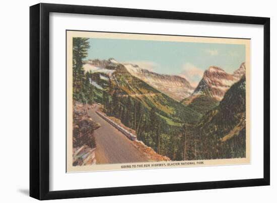 Going-To-The-Sun Highway, Glacier Park-null-Framed Art Print