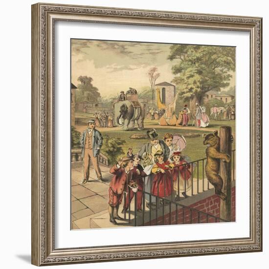 Going to the Zoo-English School-Framed Giclee Print