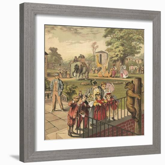 Going to the Zoo-English School-Framed Giclee Print