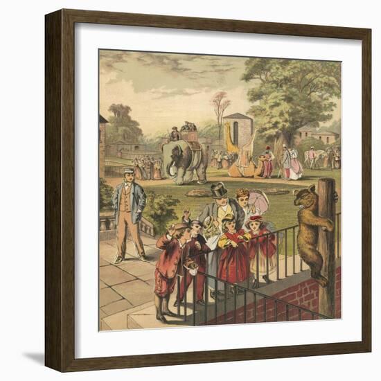 Going to the Zoo-English School-Framed Giclee Print