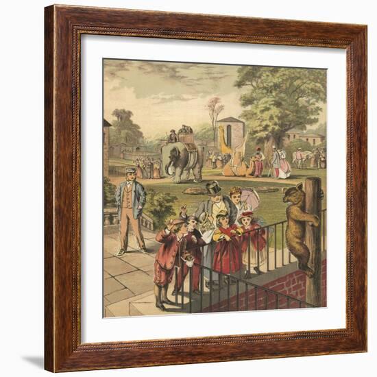 Going to the Zoo-English School-Framed Giclee Print