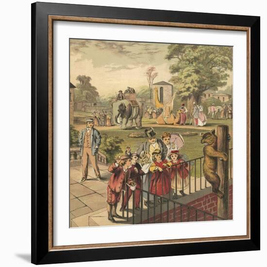 Going to the Zoo-English School-Framed Giclee Print