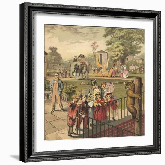 Going to the Zoo-English School-Framed Giclee Print