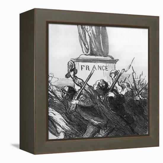 Going to War-Honore Daumier-Framed Stretched Canvas