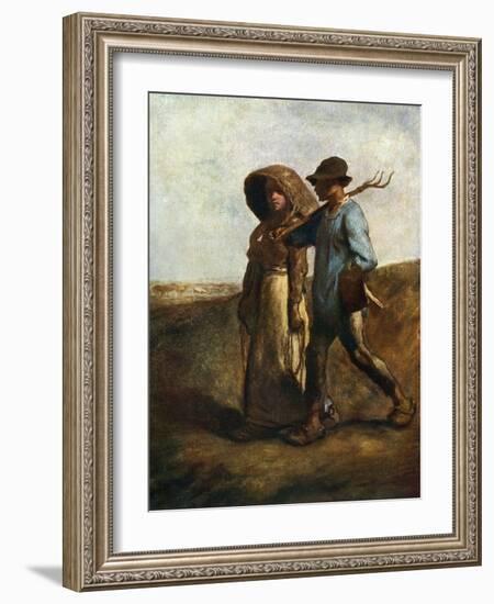 Going to Work, C1850-1851-Jean Francois Millet-Framed Giclee Print