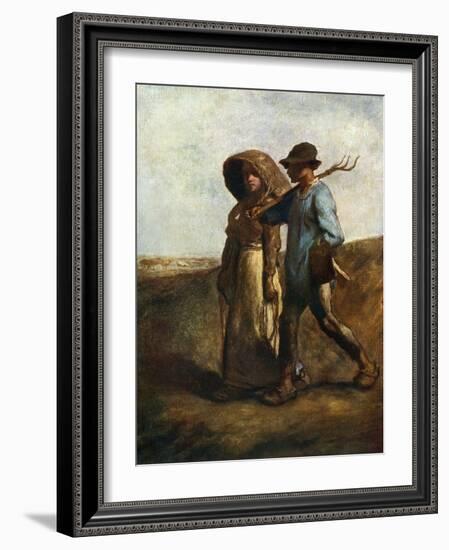 Going to Work, C1850-1851-Jean Francois Millet-Framed Giclee Print