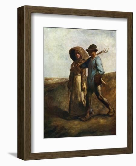 Going to Work, C1850-1851-Jean Francois Millet-Framed Giclee Print