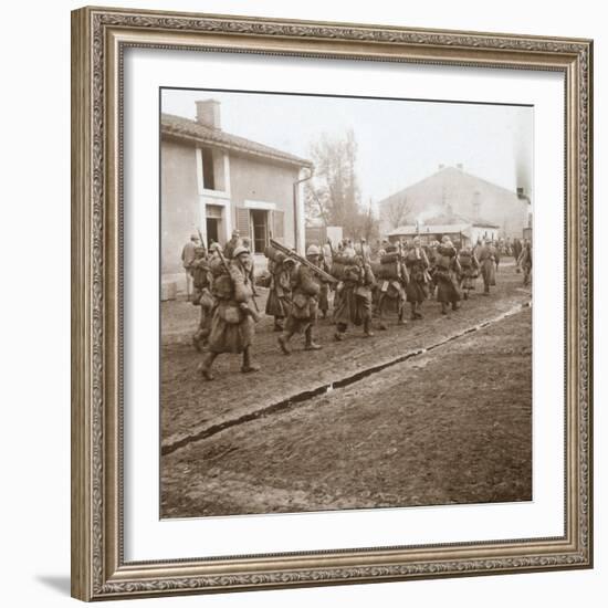 Going up the line to Verdun, northern France, c1914-c1918-Unknown-Framed Photographic Print