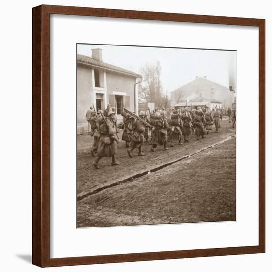 Going up the line to Verdun, northern France, c1914-c1918-Unknown-Framed Photographic Print