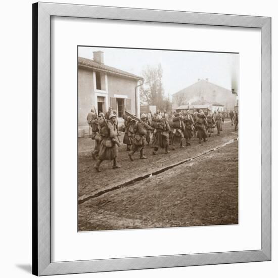 Going up the line to Verdun, northern France, c1914-c1918-Unknown-Framed Photographic Print