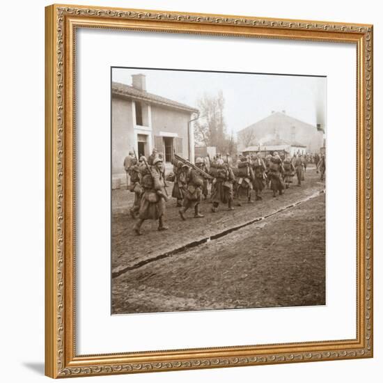 Going up the line to Verdun, northern France, c1914-c1918-Unknown-Framed Photographic Print