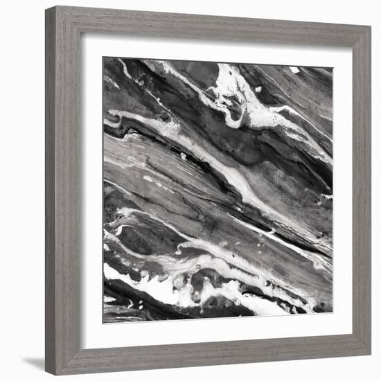 Going with the Flow III BW-Albena Hristova-Framed Art Print