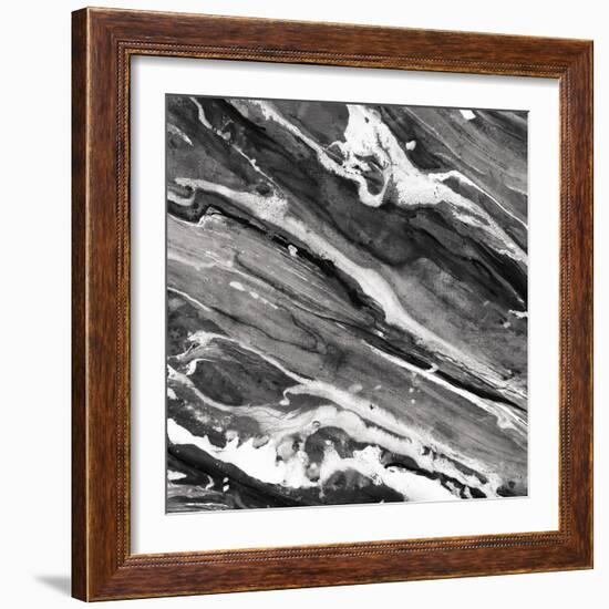 Going with the Flow III BW-Albena Hristova-Framed Art Print