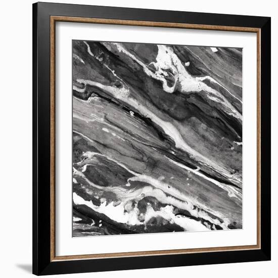 Going with the Flow III BW-Albena Hristova-Framed Art Print