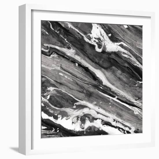 Going with the Flow III BW-Albena Hristova-Framed Art Print