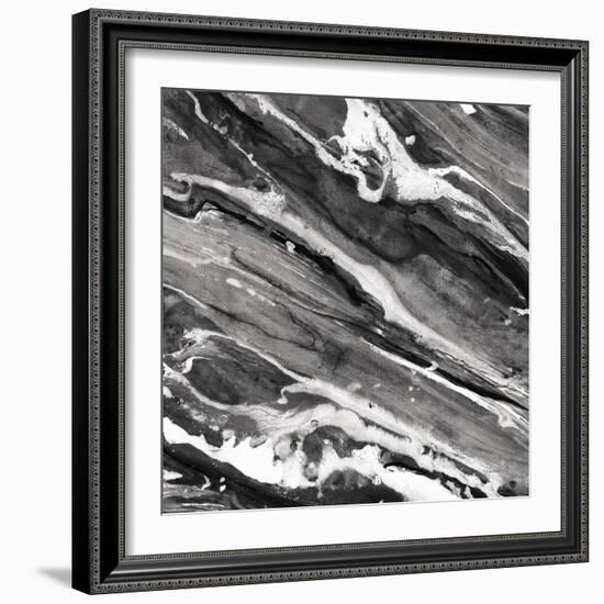 Going with the Flow III BW-Albena Hristova-Framed Art Print