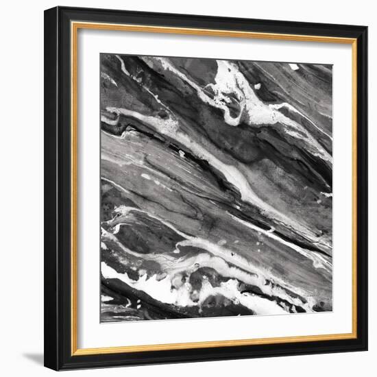 Going with the Flow III BW-Albena Hristova-Framed Art Print