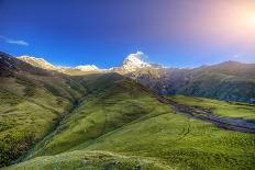 Caucasus Mountains in Georgia. Beautiful Landscape in Kazbeki Region in Georgia-goinyk-Photographic Print