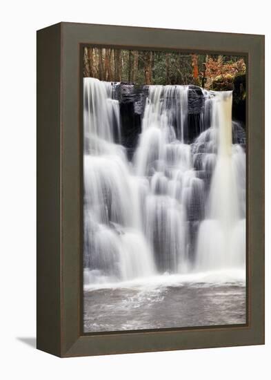 Goitstock Waterfall in Goitstock Wood, Cullingworth, Yorkshire, England, United Kingdom, Europe-Mark Sunderland-Framed Premier Image Canvas