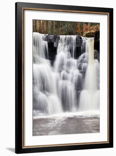 Goitstock Waterfall in Goitstock Wood, Cullingworth, Yorkshire, England, United Kingdom, Europe-Mark Sunderland-Framed Photographic Print