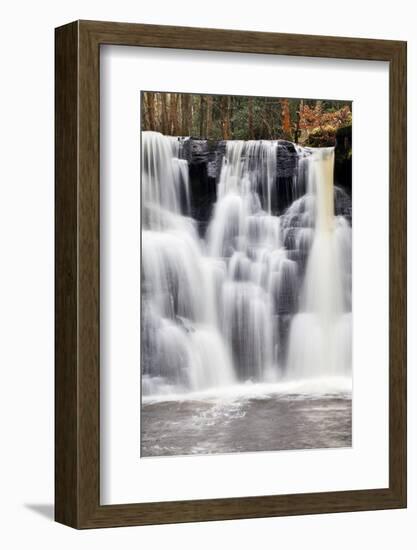 Goitstock Waterfall in Goitstock Wood, Cullingworth, Yorkshire, England, United Kingdom, Europe-Mark Sunderland-Framed Photographic Print