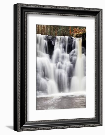 Goitstock Waterfall in Goitstock Wood, Cullingworth, Yorkshire, England, United Kingdom, Europe-Mark Sunderland-Framed Photographic Print