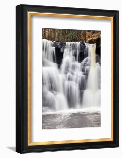 Goitstock Waterfall in Goitstock Wood, Cullingworth, Yorkshire, England, United Kingdom, Europe-Mark Sunderland-Framed Photographic Print