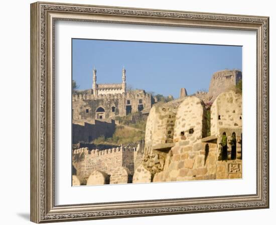 Golconda Fort, Hyderabad, Andhra Pradesh State, India-Marco Cristofori-Framed Photographic Print