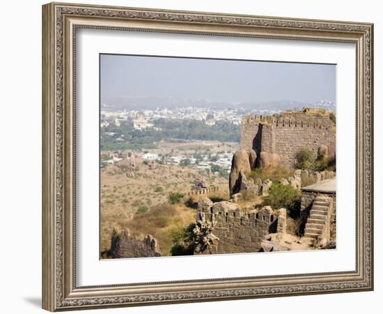 Golconda Fort, Hyderabad, Andhra Pradesh State, India-Marco Cristofori-Framed Photographic Print
