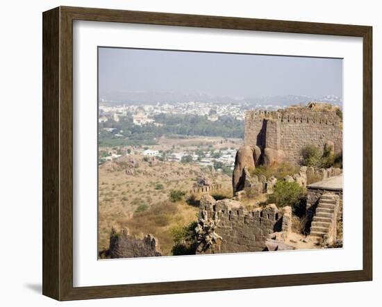 Golconda Fort, Hyderabad, Andhra Pradesh State, India-Marco Cristofori-Framed Photographic Print