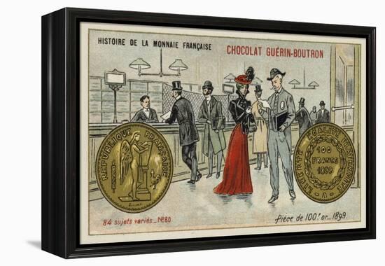 Gold 100 Franc Piece, 1899-null-Framed Premier Image Canvas